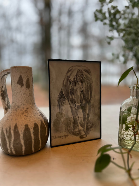 Original Graphite Drawing on Paper, Rise Again, No. 10 of 31 Horse Drawings