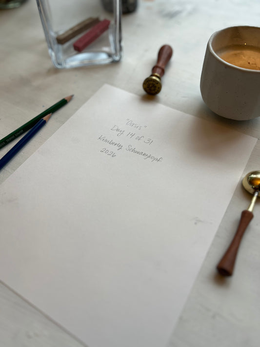 Original Graphite Drawing on Paper, Oasis, No. 14 of 31 Horse Drawings