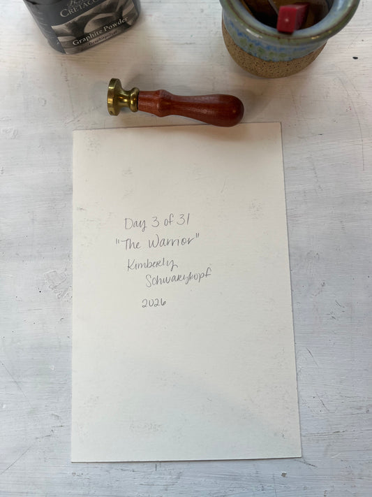 Original Graphite Drawing on Paper, The Warrior, No. 3 of 31 Horse Drawings