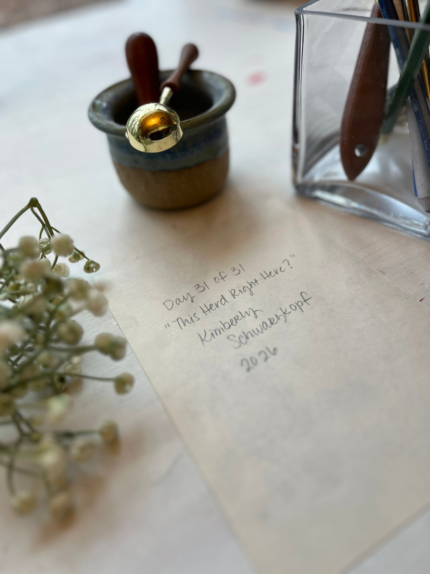 Original Graphite Drawing on Paper, This Herd Right Here?, No. 31 of 31 Horse Drawings