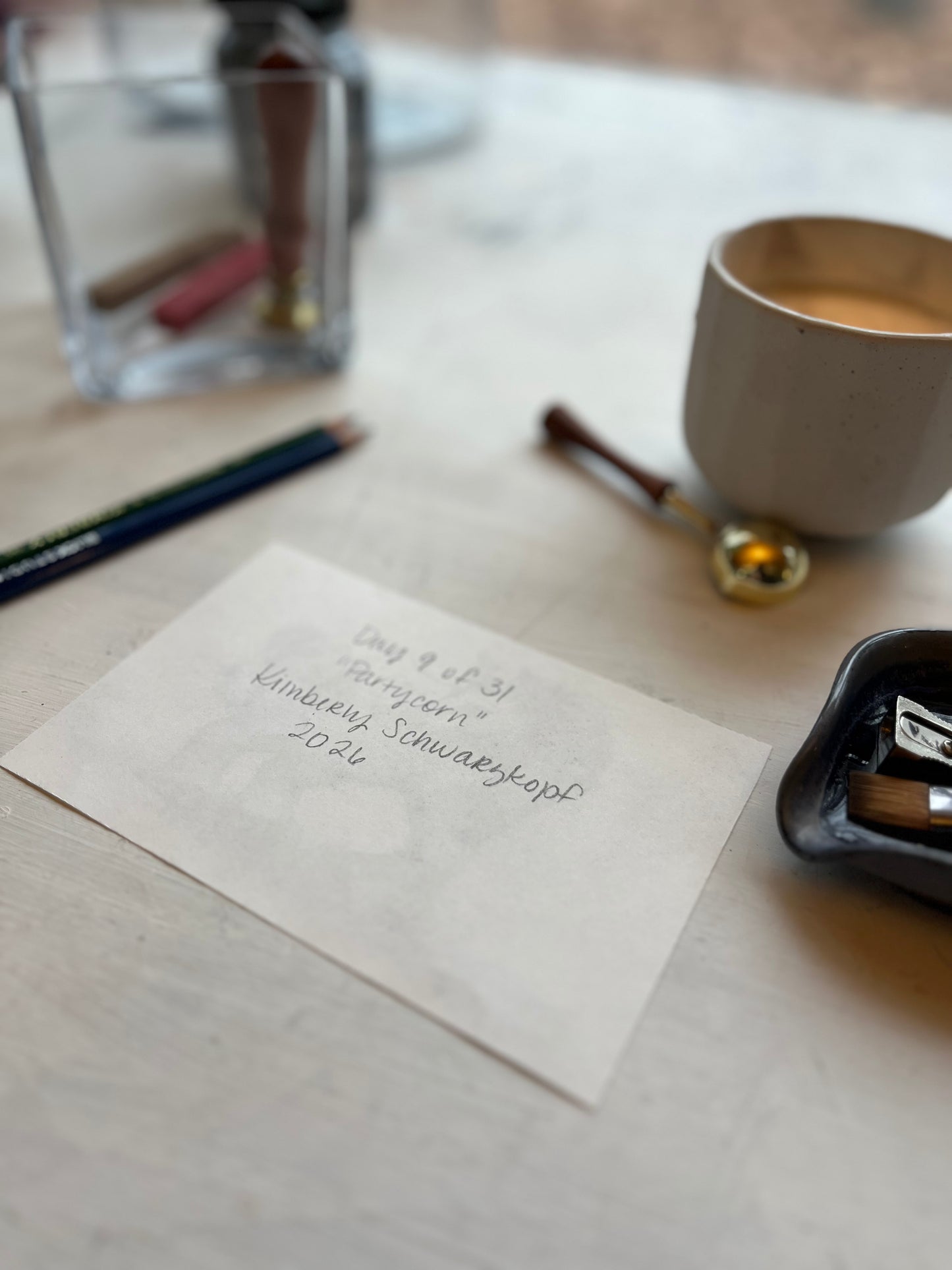 Original Graphite Drawing on Paper, Partycorn, No. 9 of 31 Horse Drawings