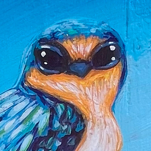 Original Painting on Wood, Barn Swallow