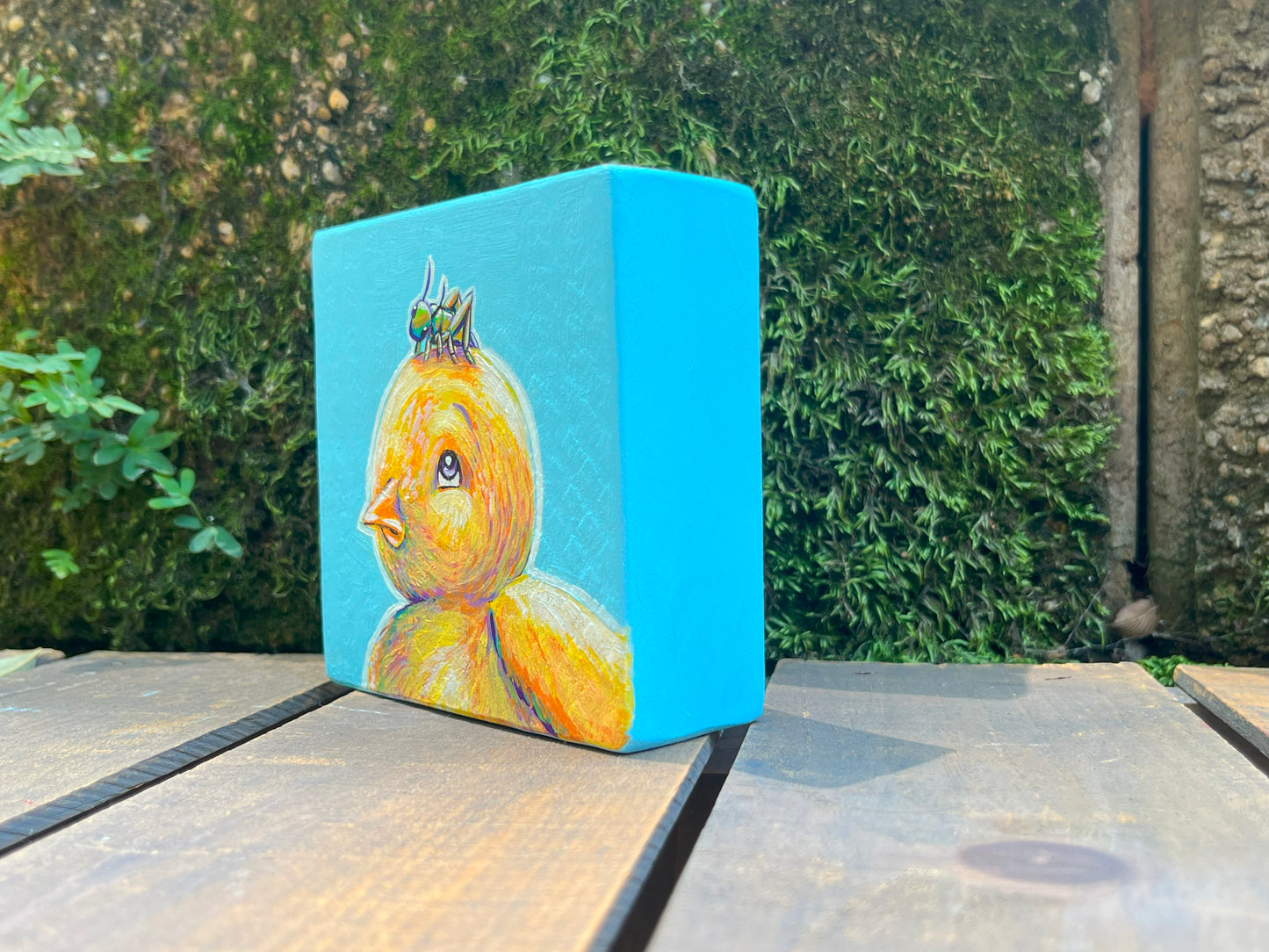 Original Painting on Wood, Chicket
