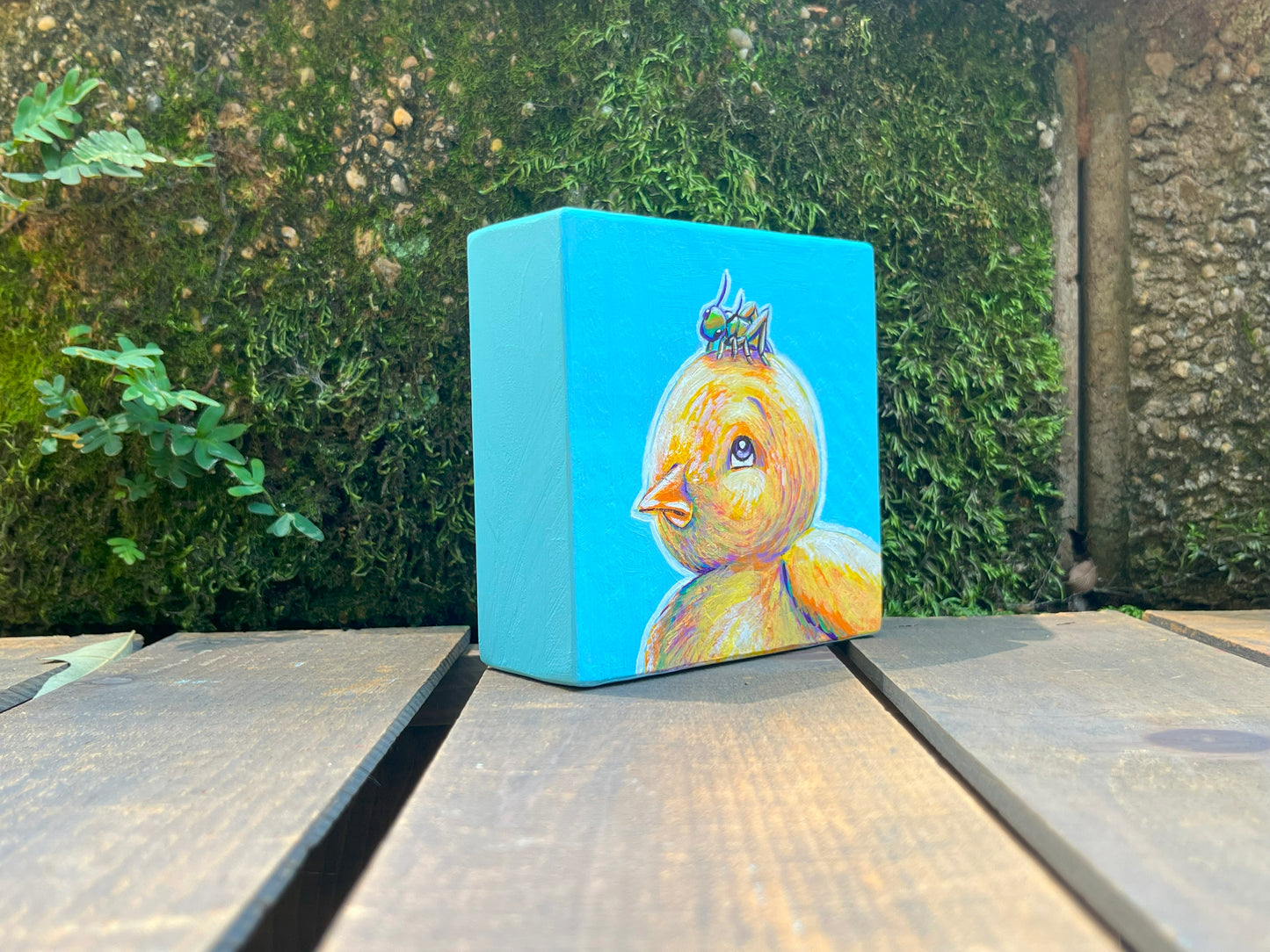 Original Painting on Wood, Chicket