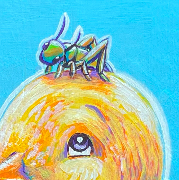 Original Painting on Wood, Chicket