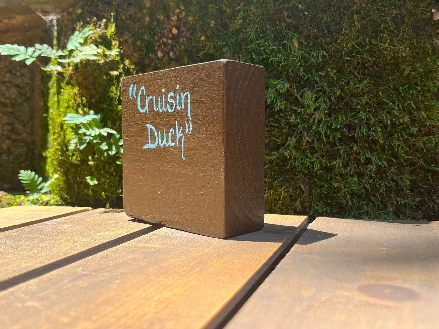 Original Painting on Wood, Cruisin Duck