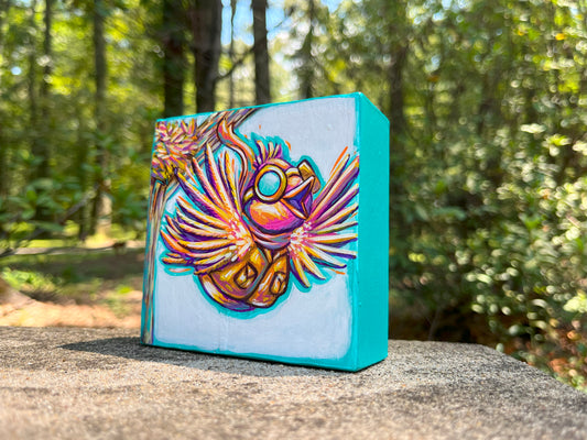 Original Painting on Wood, Fly Away