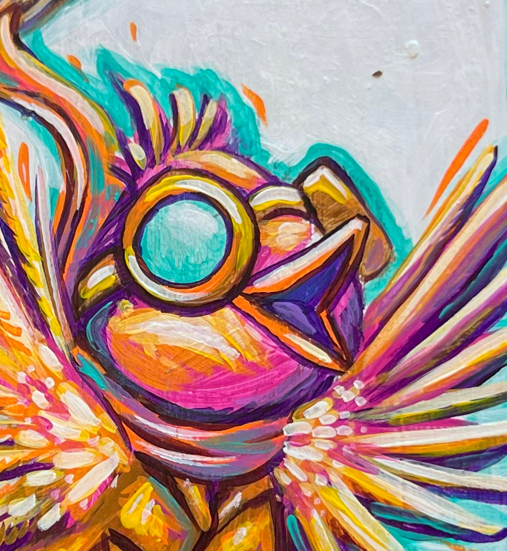 Original Painting on Wood, Fly Away