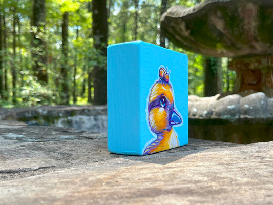 Original Painting on Wood, June Duck