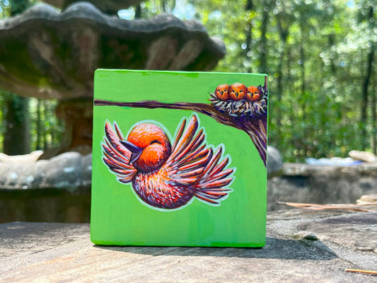 Original Painting on Wood, Mother's Day Out