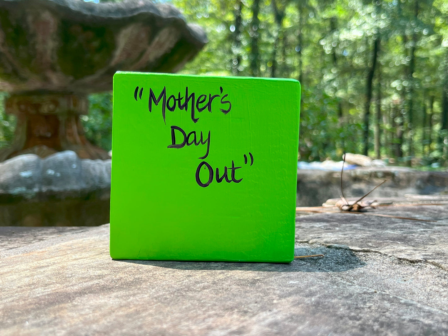 Original Painting on Wood, Mother's Day Out
