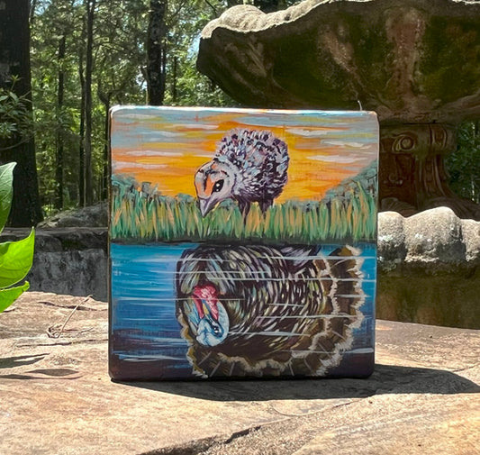 Original Painting on Wood, One Day