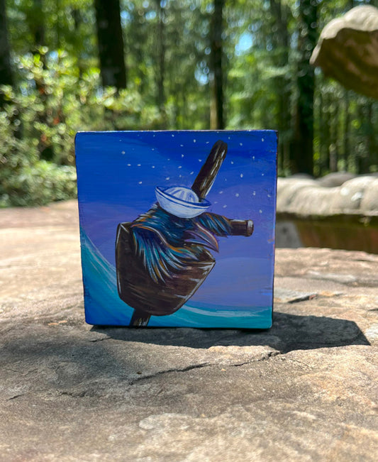 Original Painting on Wood, The Crow's Nest