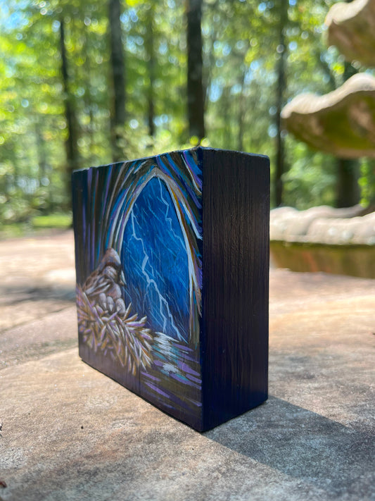 Original Painting on Wood, The Sparrow