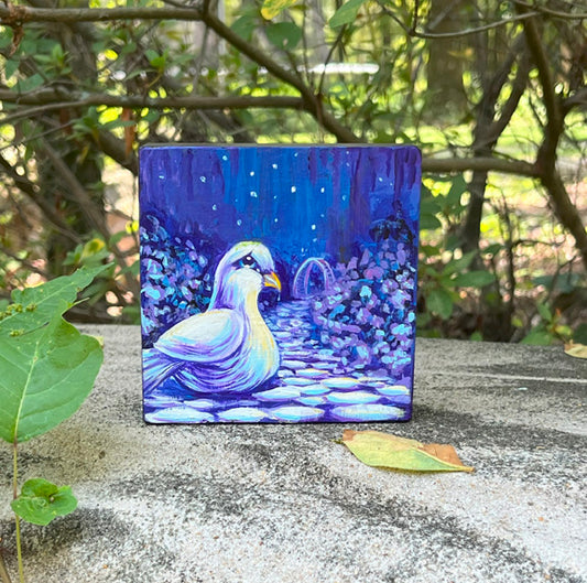 Original Painting on Wood, When Doves Cry