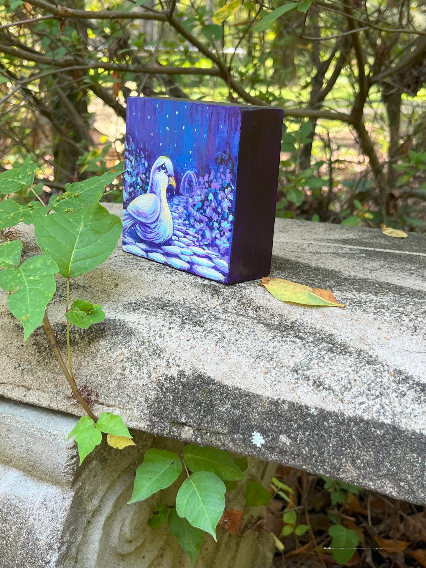Original Painting on Wood, When Doves Cry