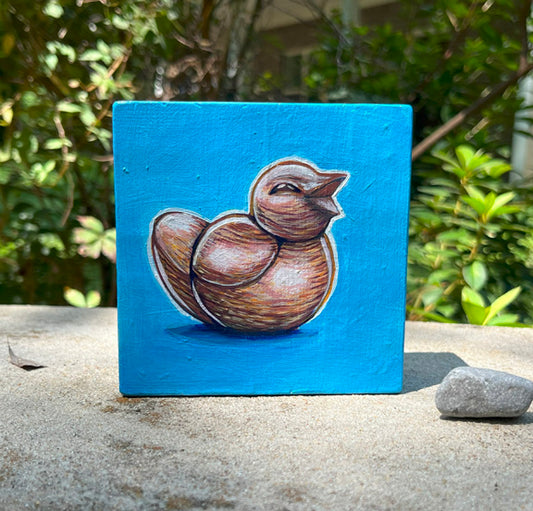 Original Painting on Wood, Your Little Wooden Bird