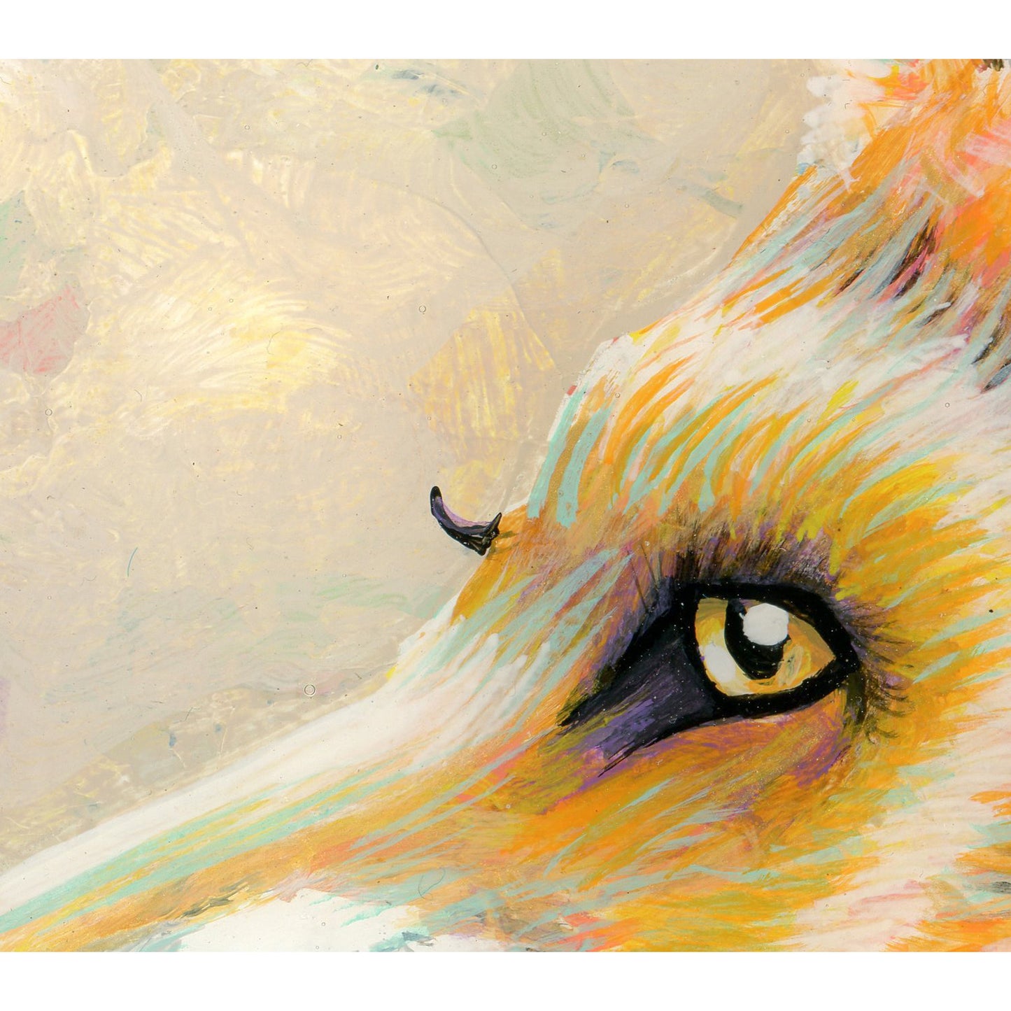 Original Painting on Wood, Butterfox