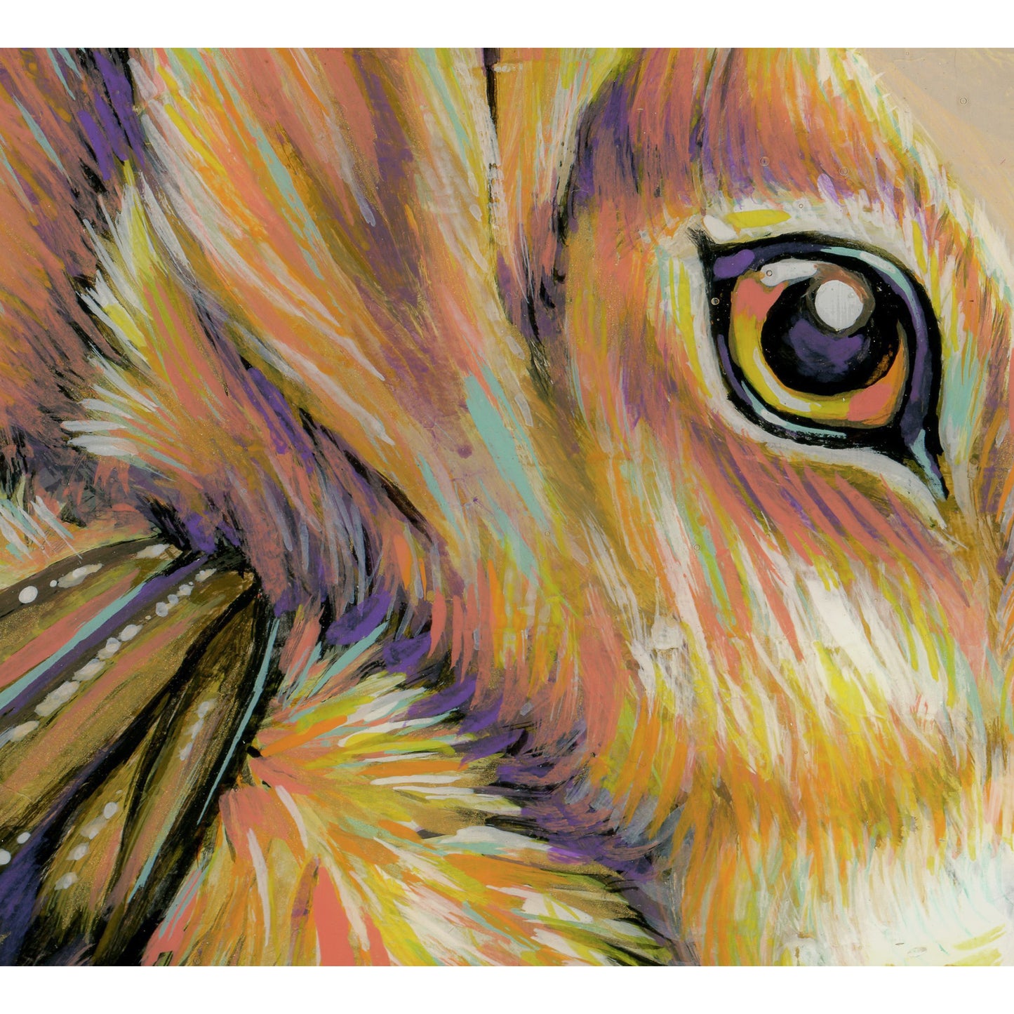 Original Painting on Wood, Honey Bunny