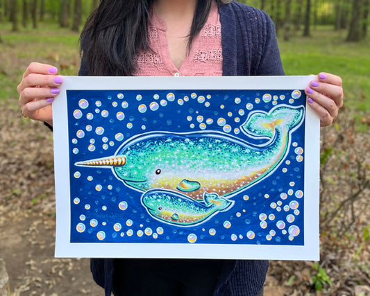 Fine Art Print, Narwhals