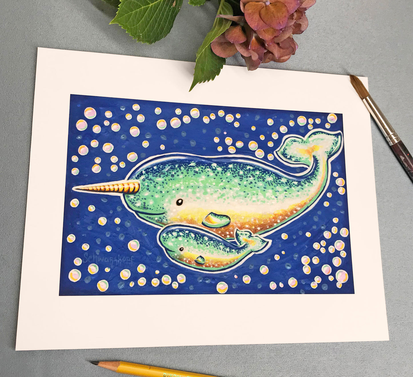 Fine Art Print, Narwhals