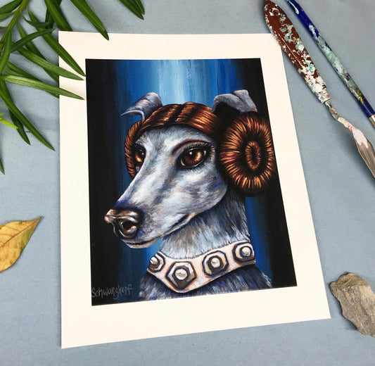 Fine Art Print, Paw Wars: Princess Greya