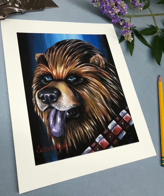 Fine Art Print, Paw Wars: Chowbacca