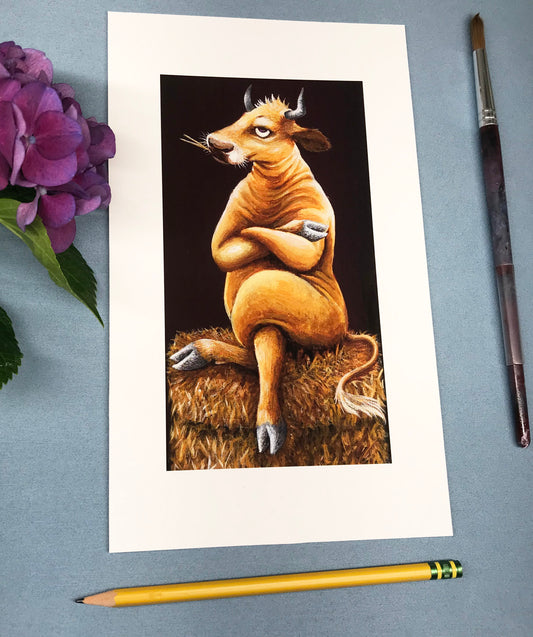 Fine Art Print, What-Heifer
