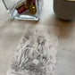 Original Graphite Drawing on Paper, Horseplay, No. 13 of 31 Horse Drawings