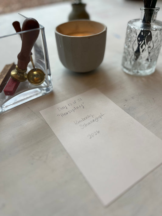 Original Graphite Drawing on Paper, Horseplay, No. 13 of 31 Horse Drawings