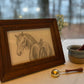 Original Graphite Drawing on Paper, You're Lucky You're Cute, No. 15 of 31 Horse Drawings