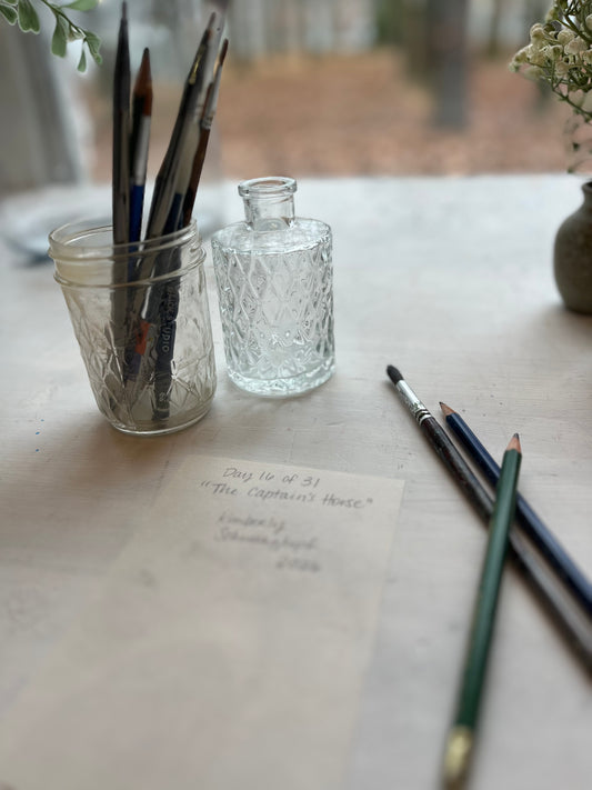 Original Graphite Drawing on Paper, The Captain's Horse, No. 16 of 31 Horse Drawings