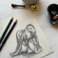 Original Graphite Drawing on Paper, Why, No. 20 of 31 Horse Drawings