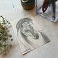 Original Graphite Drawing on Paper, The Trojan Horse, No. 23 of 31 Horse Drawings