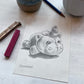 Original Graphite Drawing on Paper, Isla's Unicorn, No. 24 of 31 Horse Drawings