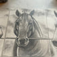 Original Graphite Drawing on Paper, Scarcity, No. 5 of 31 Horse Drawings