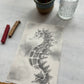 Original Graphite Drawing on Paper, The Seahorse, No. 6 of 31 Horse Drawings