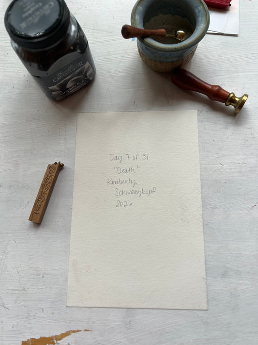 Original Graphite Drawing on Paper, Death, No. 7 of 31 Horse Drawings