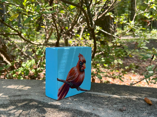 Original Painting on Wood, Angry Bird