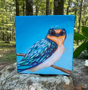 Original Painting on Wood, Barn Swallow
