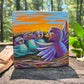 Original Painting on Wood, Early Bird