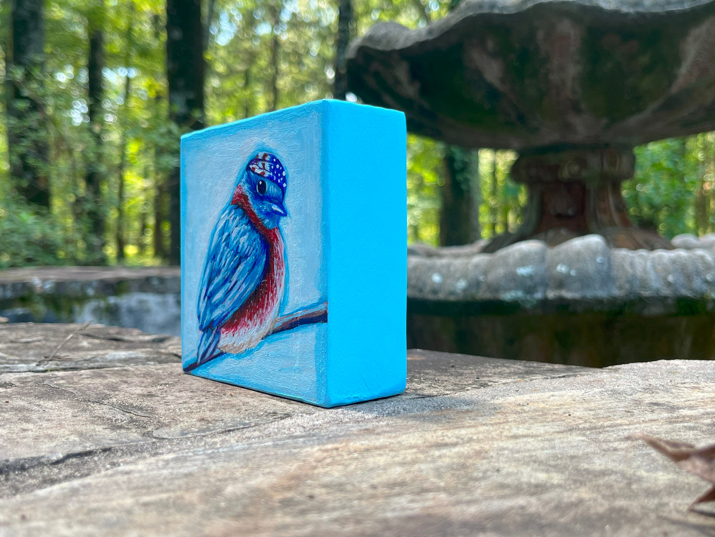 Original Painting on Wood, Free Bird