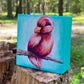 Original Painting on Wood, Lovebird #1