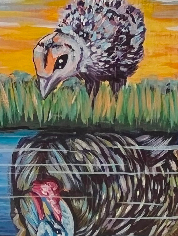 Original Painting on Wood, One Day