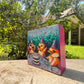 Original Painting on Wood, Party Fowl