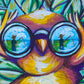 Original Painting on Wood, People Watcher