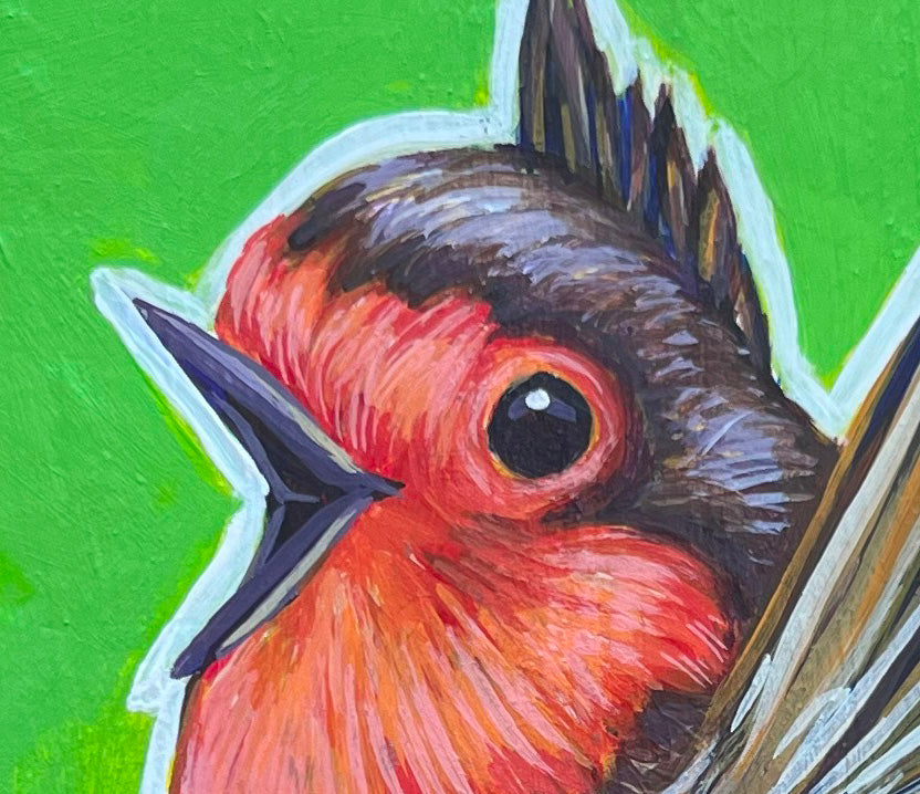 Original Painting on Wood, Rockin Robin