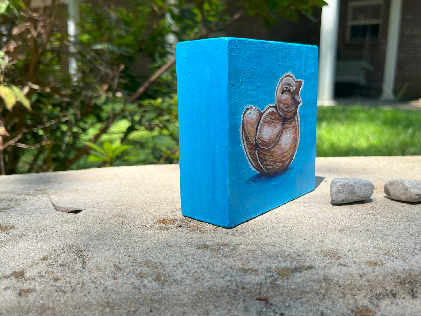 Original Painting on Wood, Your Little Wooden Bird