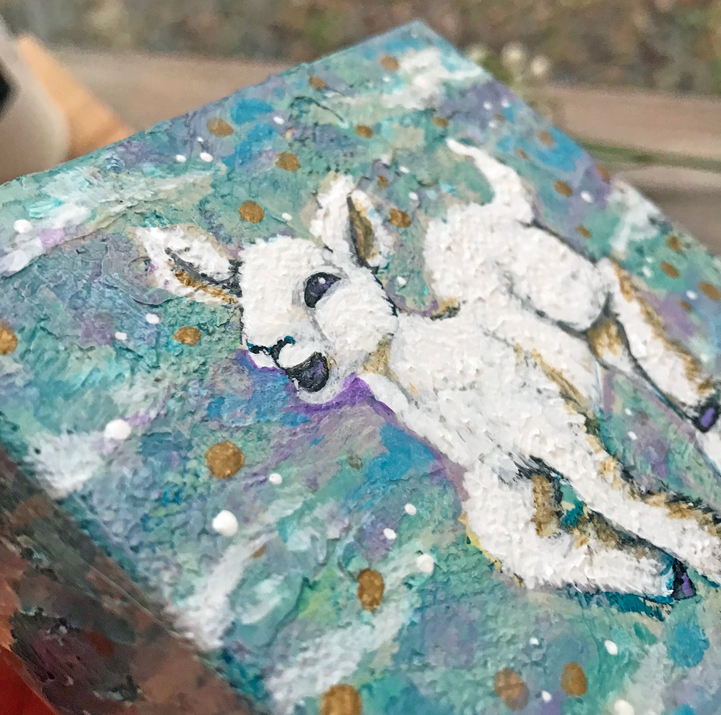 Original Painting on Canvas, Bleating Lamb