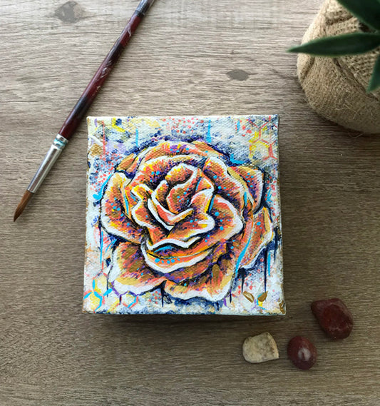 Original Painting on Canvas, Honey Bloomer